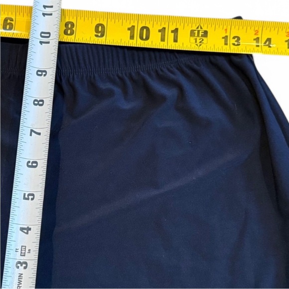 NWT Navy Blue Wide-Leg, Side Slit Sequined dress pants.Size S/M - Picture 5 of 7